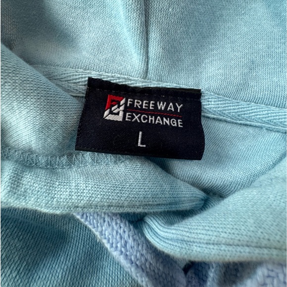 FREEWAY EXCHANGE Men Blue San Francisco Hoodie 80%Cot/20%Poly Sweatshirt Sz:: L - Picture 6 of 8